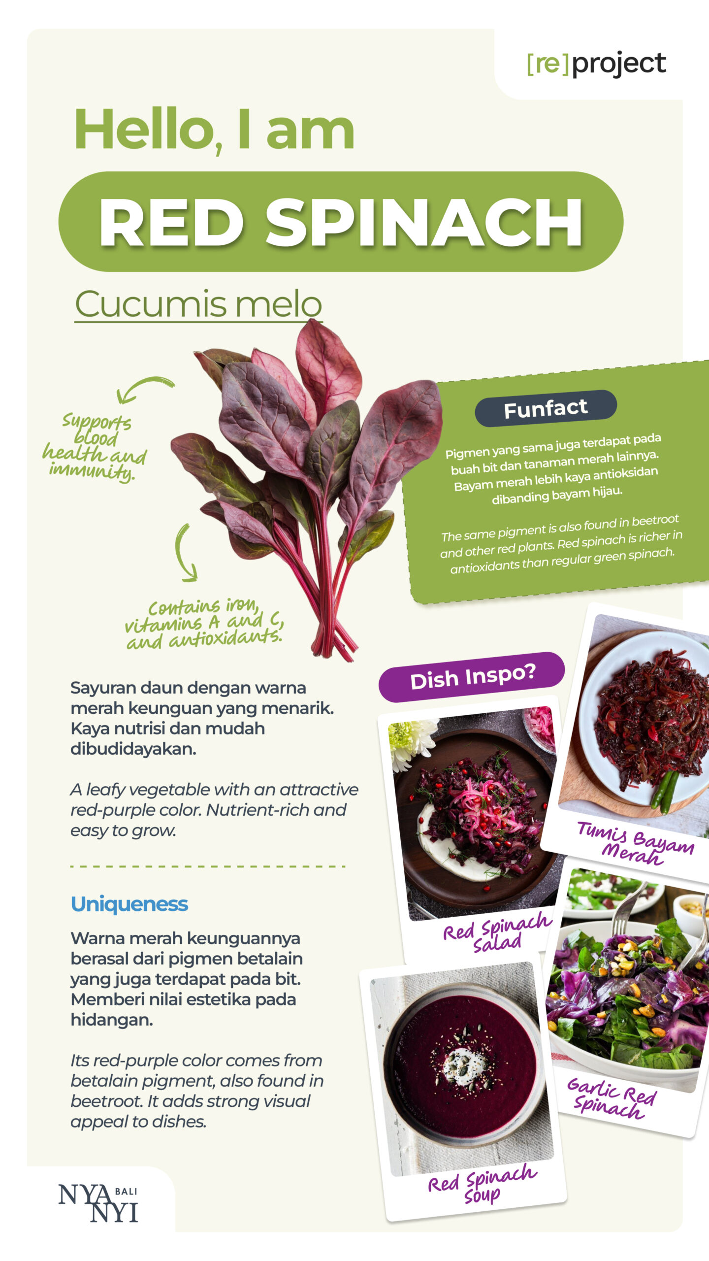 Red Spinach Nyanyi Bali Hero